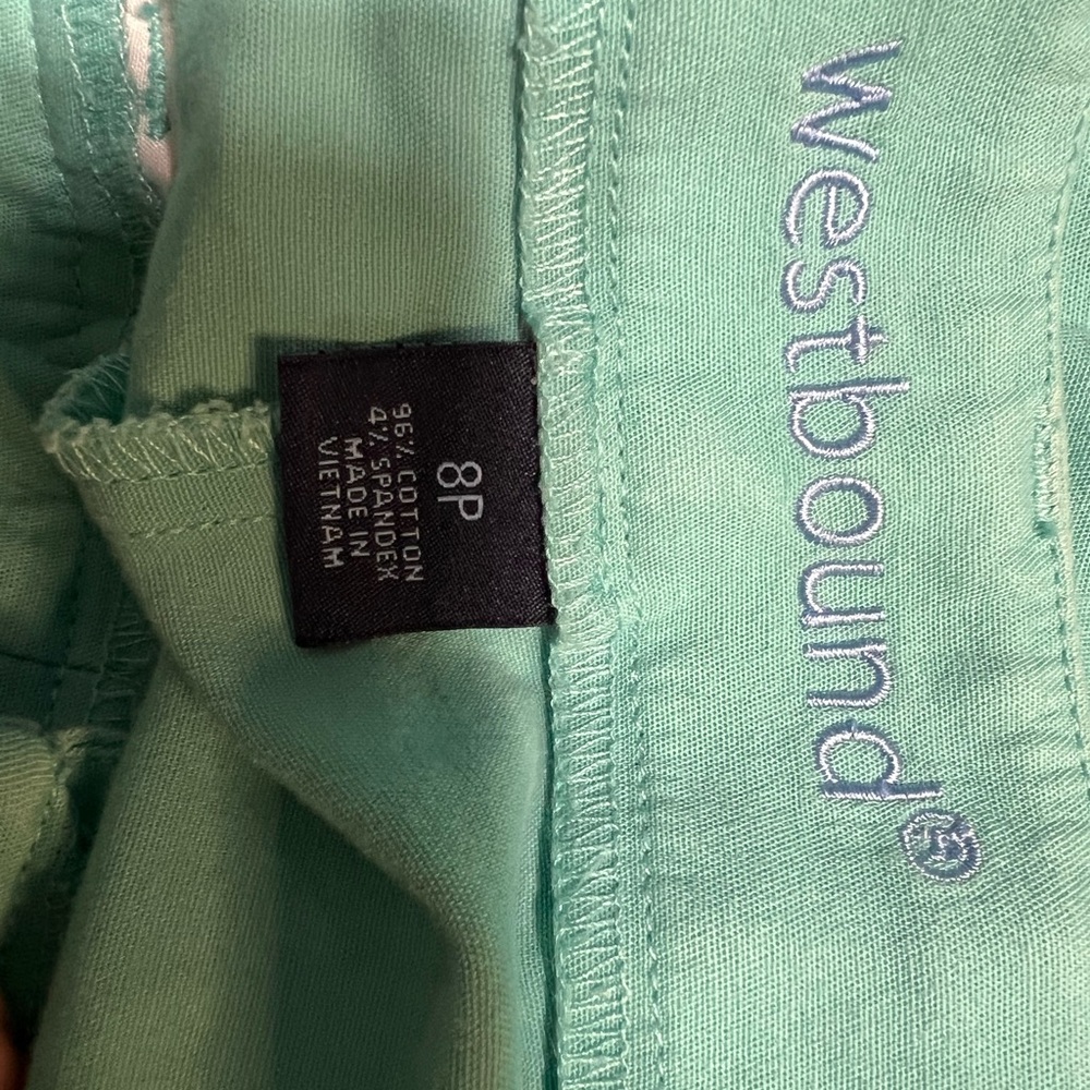 Turquoise blue capris - Picture 3 of 3